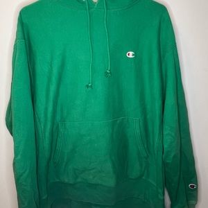 Champion Reverse Weave Heavy Green Hoodie